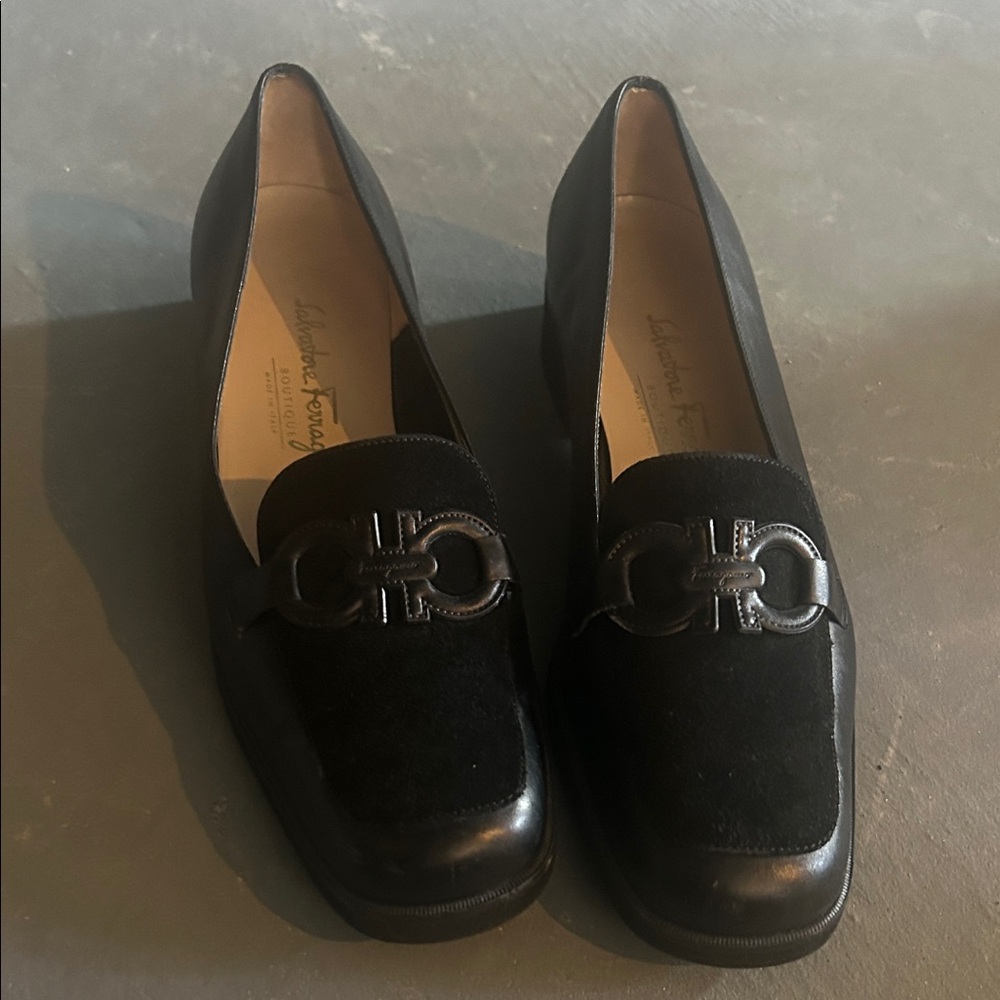 Salvatore Ferragamo Black Loafers